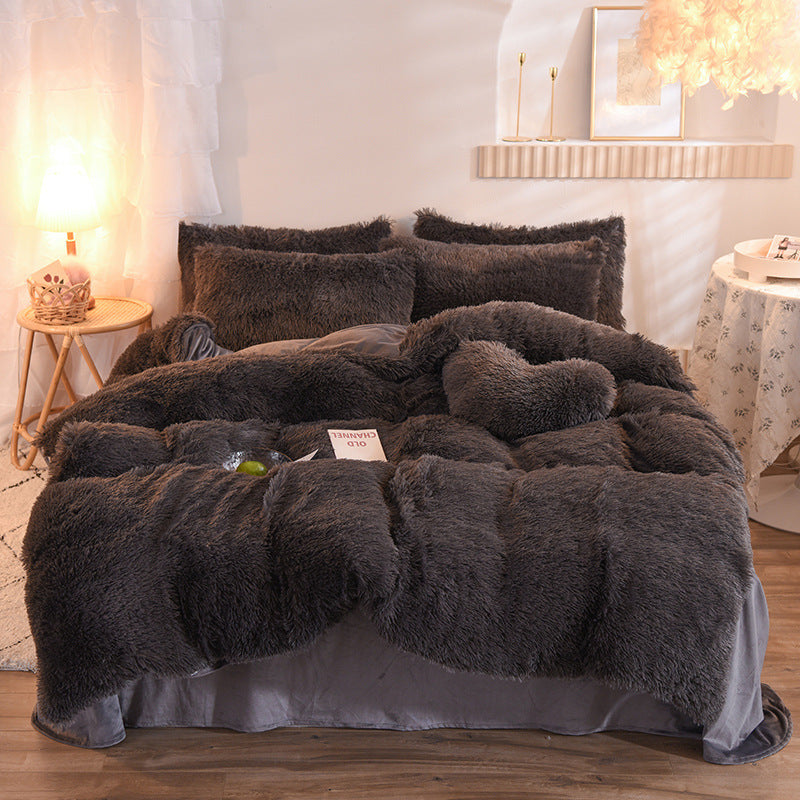 Luxury Plush Fleece Winter Bedding Set – Warm & Fluffy Comfort