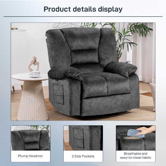 Living Room Recliner Chair Sofa With Massage And Heating