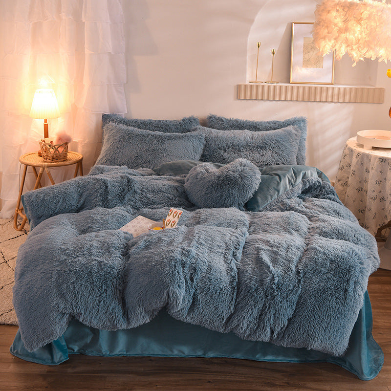 Luxury Plush Fleece Winter Bedding Set – Warm & Fluffy Comfort