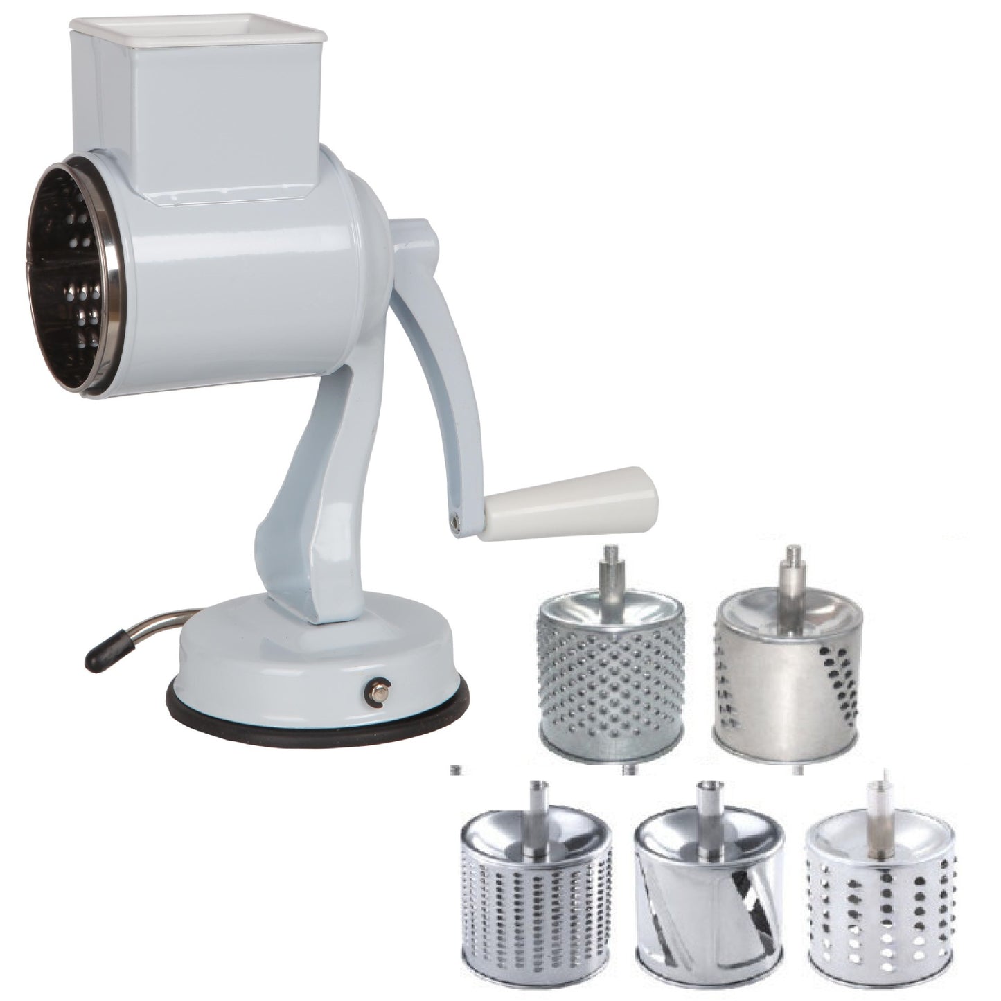 Multifunctional Stainless Steel Rotary Cheese Grater, Kitchen Vegetable Grinder, Salad Slicer