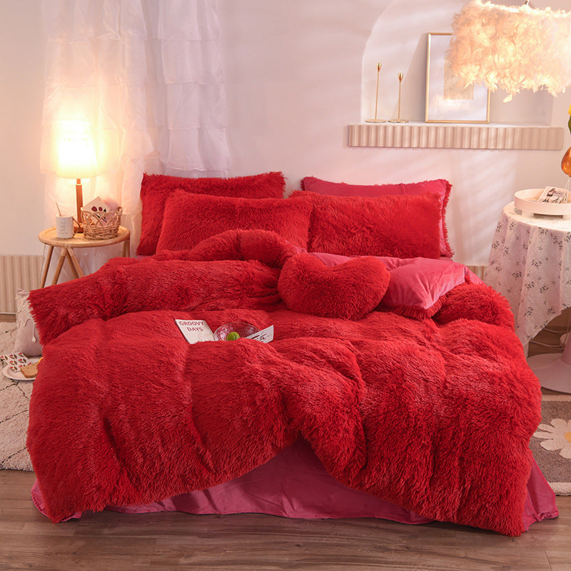 Luxury Plush Fleece Winter Bedding Set – Warm & Fluffy Comfort