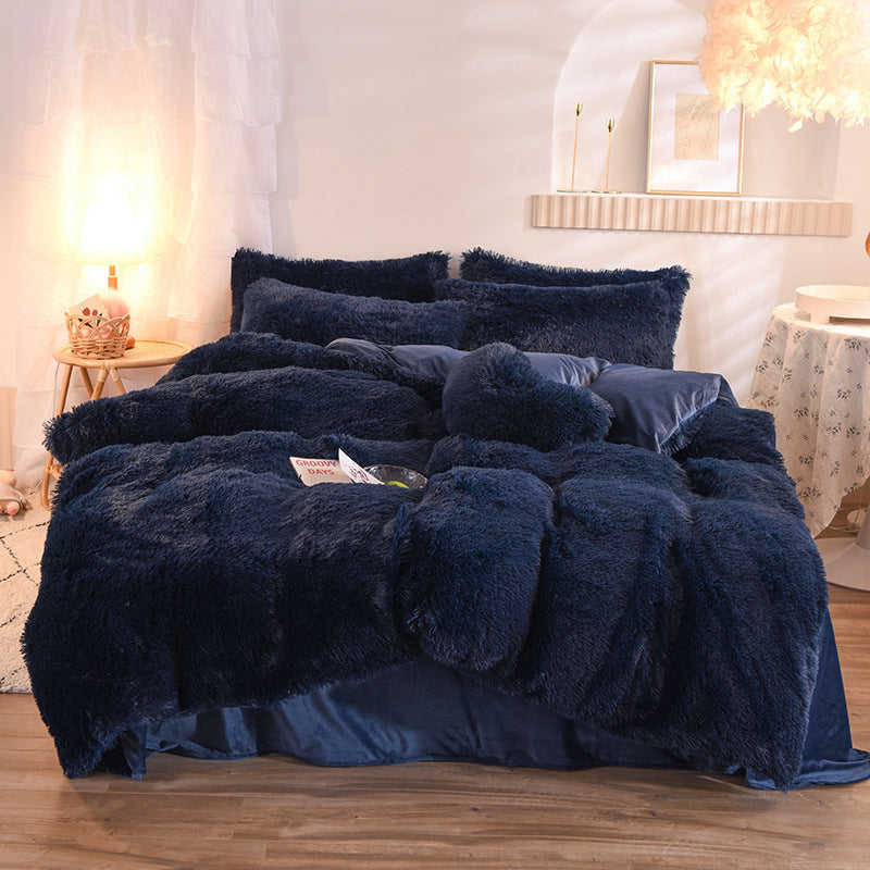 Luxury Plush Fleece Winter Bedding Set – Warm & Fluffy Comfort