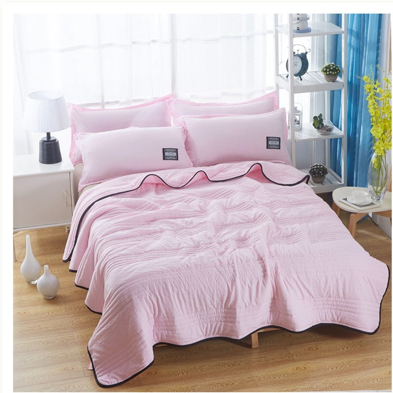 Pure Color Cooling Summer Blanket – Lightweight & Airy Quilt