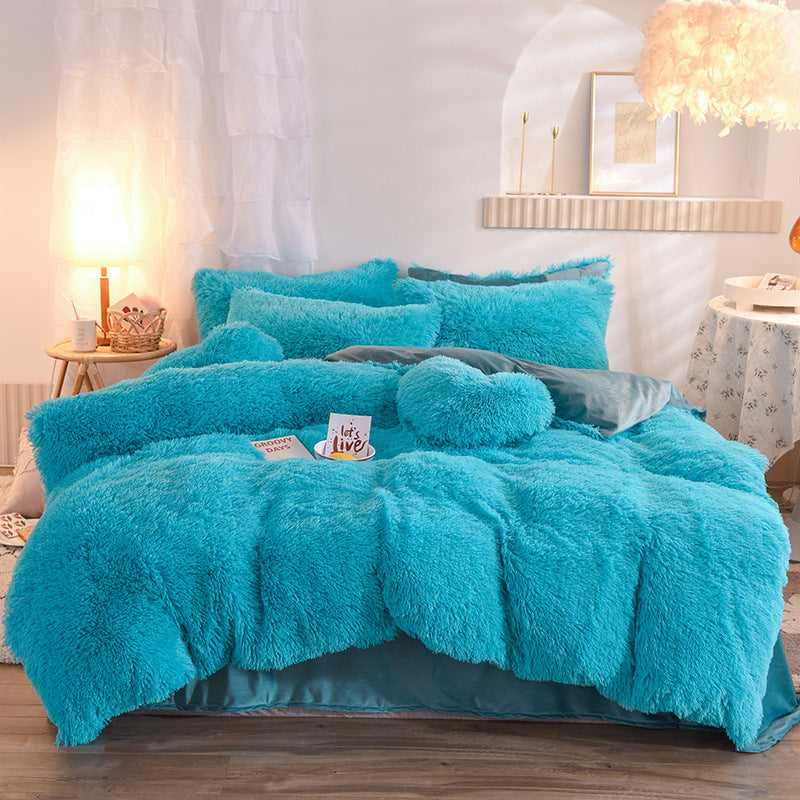 Luxury Plush Fleece Winter Bedding Set – Warm & Fluffy Comfort