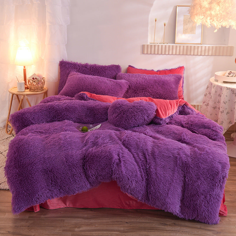 Luxury Plush Fleece Winter Bedding Set – Warm & Fluffy Comfort