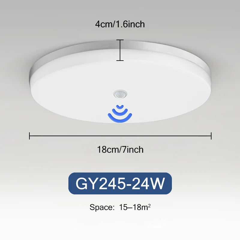 Sensor Smart Home Lighting LED Ceiling Light Auto PIR Motion For Indoor