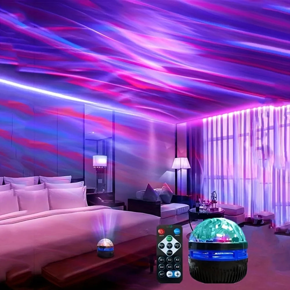 LED Starry Galaxy Projector Light - RGB Smart Aurora Lamp with Remote & USB Power for Home Décor