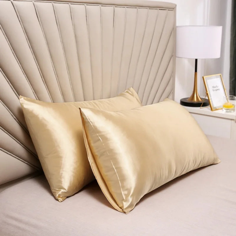 Silky Satin Pillowcase, Hair & Beauty Pillow Cover, Comfortable Home Décor