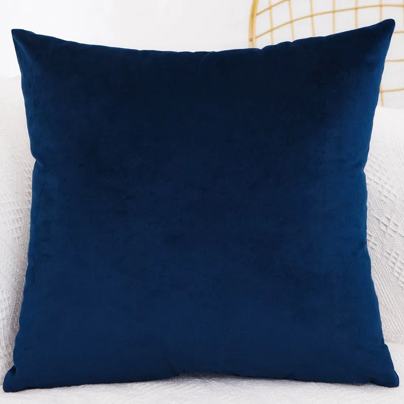 Velvet Throw Pillow Cover Decorative Square Cushion Case for Sofa & Bedroom