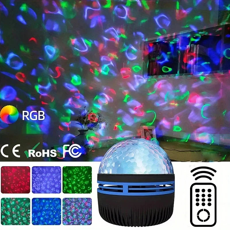 LED Starry Galaxy Projector Light - RGB Smart Aurora Lamp with Remote & USB Power for Home Décor