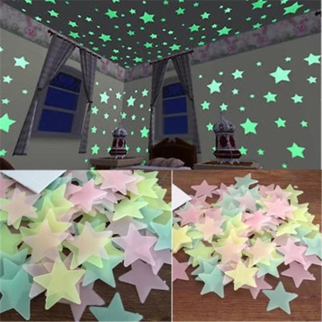 Glow Stickers Luminous In Dark Night Fluorescent Wall Art