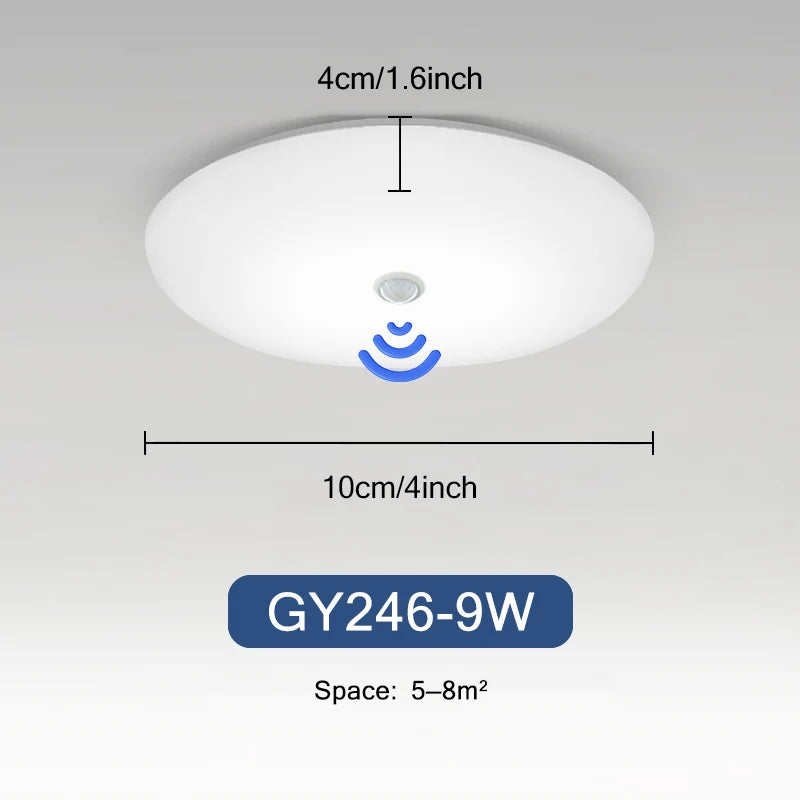 Sensor Smart Home Lighting LED Ceiling Light Auto PIR Motion For Indoor