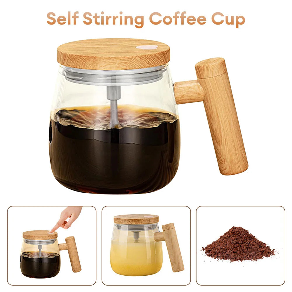 Electric Automatic Mixing Cup – 400ml Self-Stirring Mug, Waterproof for Coffee & Drinks