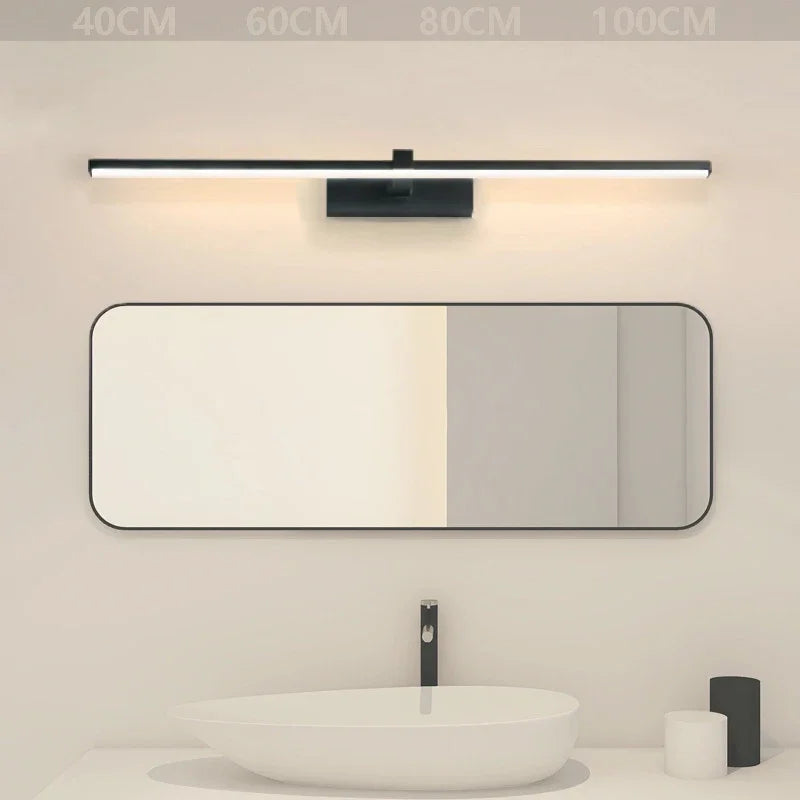 Modern LED Wall Lamp Mirror Décor Lighting 60/80/100cm Long Strip Light