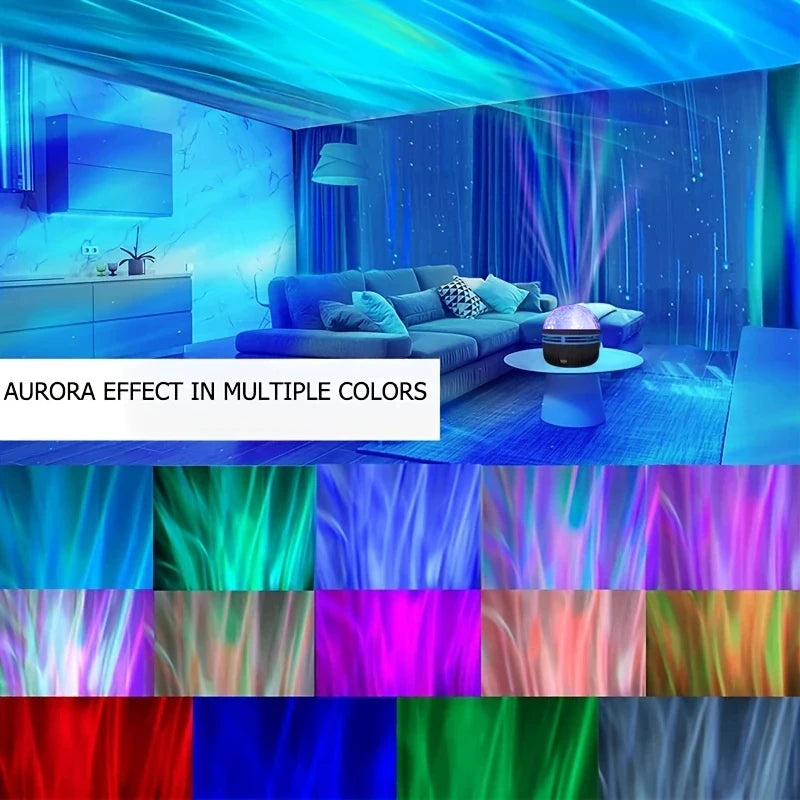 LED Starry Galaxy Projector Light - RGB Smart Aurora Lamp with Remote & USB Power for Home Décor