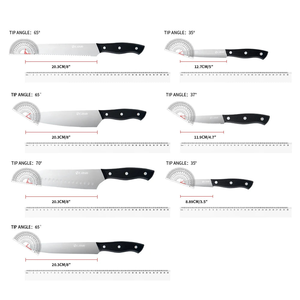 15PCS/Stainless Steel Kitchen Knife Set