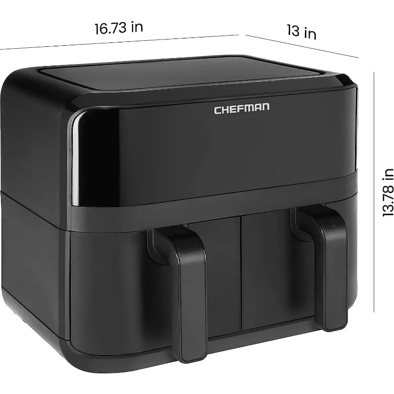 Chefman TurboFry Touch Dual Air Fryer Digital Controls