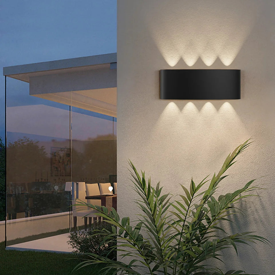 LED Wall Light Outdoor Indoor Up Down White Black Modern Light For Home