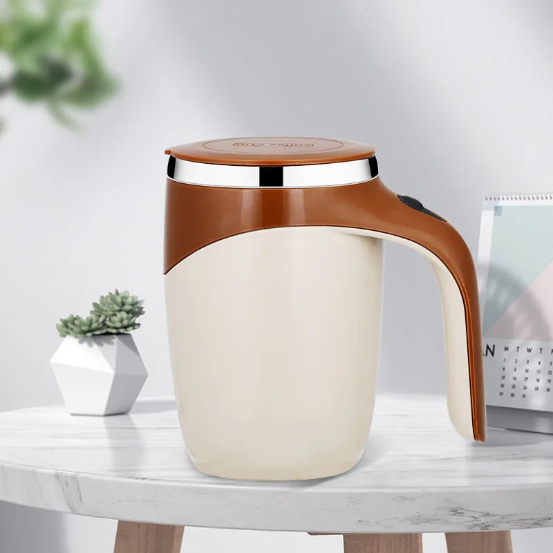 Automatic Stirring Mug – Rechargeable Stainless Steel Electric Rotating Cup for Coffee & Drinks