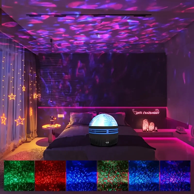 LED Starry Galaxy Projector Light - RGB Smart Aurora Lamp with Remote & USB Power for Home Décor