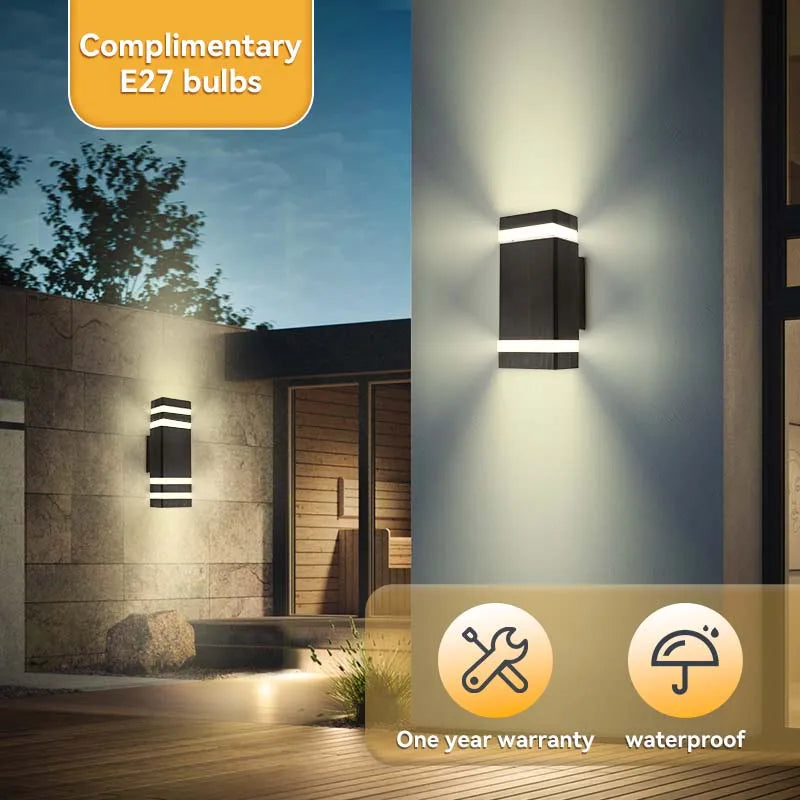 LED Wall Light Sconce – E27 Bulb, Waterproof Outdoor Fixture for Stairs & Entrance