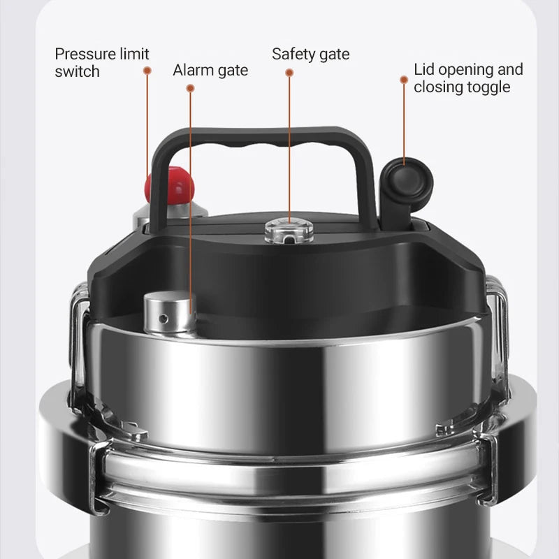 Outdoor Camping Mini Pressure Pot 0.8L-1.6L Stainless Steel