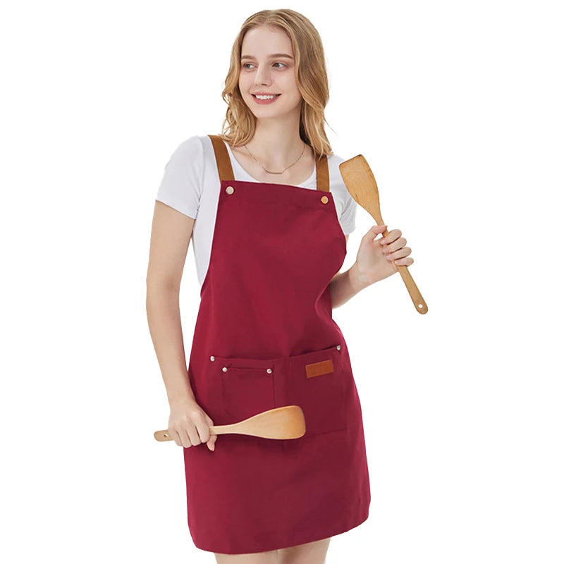 Kitchen Apron Unisex with Pockets